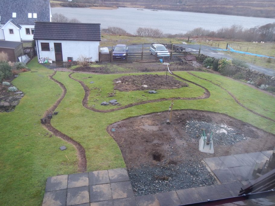 This garden overlooks a Scottish sea loch but had narrow borders and limited planting.
